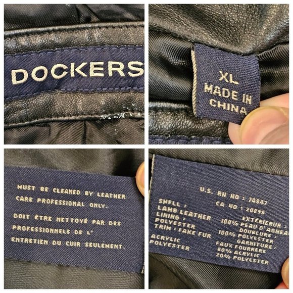 90s Lamb Leather Medium Dark Brown Trench Coat Faux‎ Fur Collar Penny Lane - Picture 12 of 12